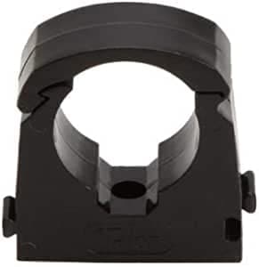 Image of ROHANS Single 15mm HINGED Pipe Clips TS15 for PIPEWORK Black, White, Red, Yellow, Blue, Pack of 5, 10, 15, 20, 50, 100 (10, Black)
