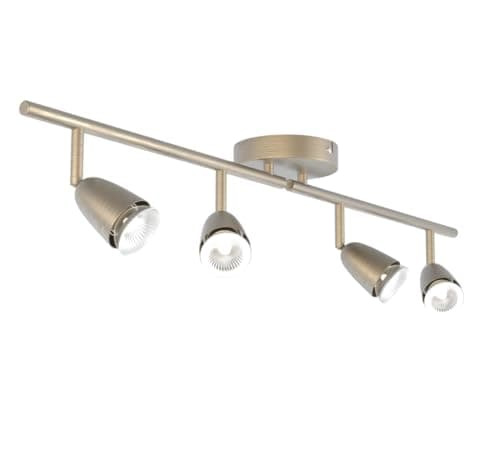 Image of National Lighting Led Celing Lights Rotatable, 4 Way Ceiling Spolights, Antique Brass Finish, for Living Room, Kitchen, Bedroom, GU10 Led Compatible