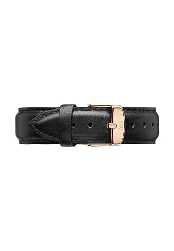 Image of Daniel Wellington Classic Sheffield, Black/Rose Gold Watch Strap, 20mm, Leather, for Men