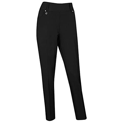 Image of Island GREEN Womens Pull On Golf Trousers - Black - UK 14/Short