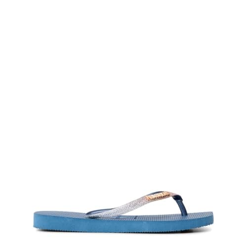 Image of Havaianas Square Glitter Indigo Blue 33 Flip Flops Unisex Indigo Blue 1-2 UK Child