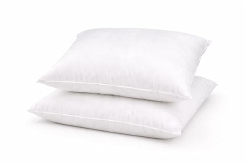 Image of CHILIMILII Pack of 2 Duck Feather & Down Cushion Pads, Inserts, Inners- 100% Cotton Cover Extra Soft Cushion Pads- Anti Allergic in 16",18",20",22",24",26" (16x16)