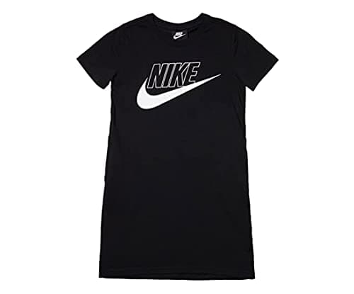 Image of Nike CU8375-010 G NSW Futura Tshirt Dress T-Shirt Girls Black/White L