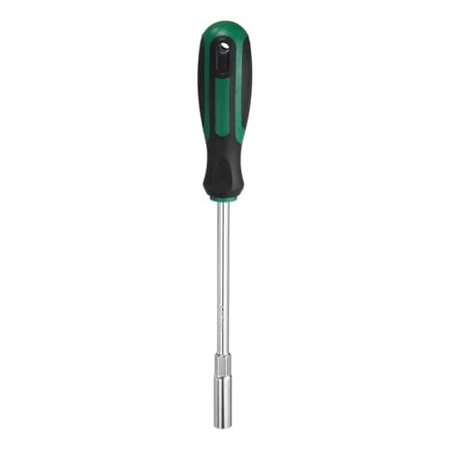 Image of sourcing map Metric Nut Driver 7mm Dia 150mm Round Shank CR-V 6 Point Hex Hexagon Socket Wrench Screwdriver with Non-Slip Handle for Tightening and Loosening Fasteners