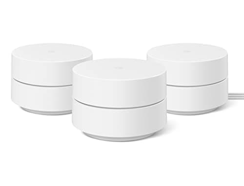 Image of Google Wifi - Mesh Wifi System, pack of 3. Wi-Fi that just works. Up to 85m² coverage per point, white