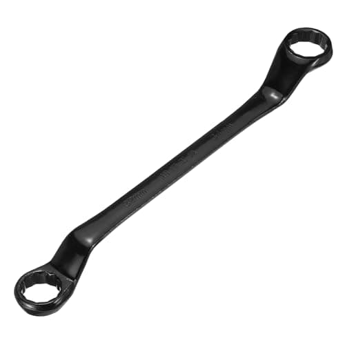 Image of sourcing map 45 Degree Offset Box End Wrench 32mm x 34mm Metric 12 Point Chrome Vanadium Steel Double Box Wrenches Long Industrial Grade Torx Box Wrench Repair Tool, Black