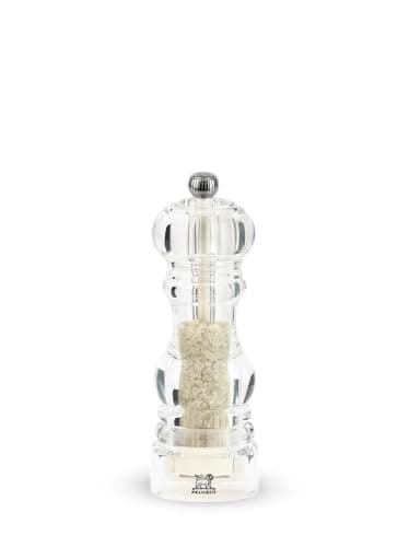 Image of Peugeot - Nancy 18 cm Salt Mill - Classic Grind System - Zirlion Mechanism for Celtic Salt in Zirconia with Stirring Blade - Powdered Salt Innovation - Transparent Acrylic Body