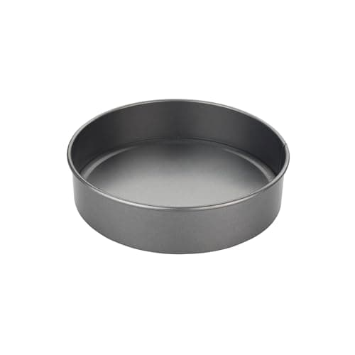 Image of Chef Aid Non-Stick Cake Tin, Round Sandwich Pan with Loose Base for Easy Release, Fridge and Freezer Safe. Grey, 20cm, 8 Inch