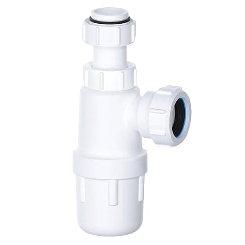 Image of PlumbEZ Telescopic Adjustable Bottle Trap with Anti-Slip Ring - 32mm (1.1/4') BS EN 274-1 Compliant Sink Waste Kit and Urinal Bottle Sink Trap