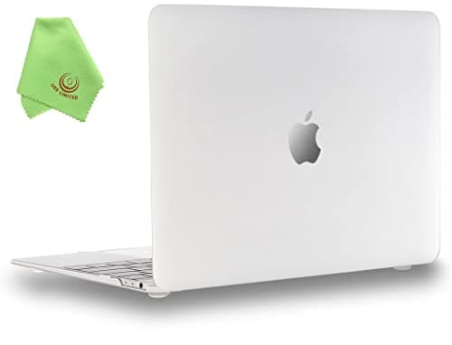 Image of UESWILL Smooth Touch Matte Hard Shell Case Cover Compatible with MacBook 12 inch with Retina Display (Model: A1534) + Microfibre Cleaning Cloth, Clear