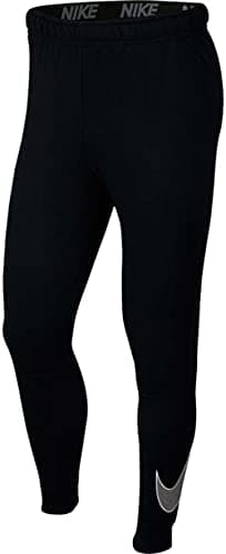 Image of Nike Men Dry Swoosh Tapered Pants - Black/White, X-Large