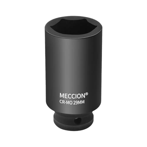 Image of Meccion 1/2 Inch Drive Impact Socket 29mm Heavy Duty Cr-Mo 6 Point Deep Socket, 78mm Length