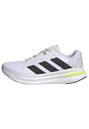 Image of adidas Men's Galaxy 7 Running Shoes, FTWR White/core Black/Solar Slime, 10 UK