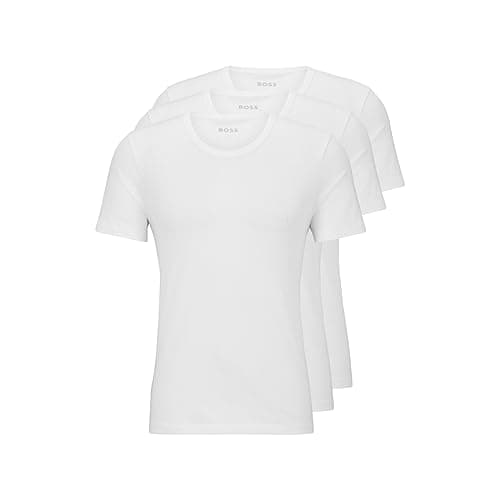 Image of BOSS Men's 3-Pack Crew Neck Cotton Jersey T-Shirts, White, XL