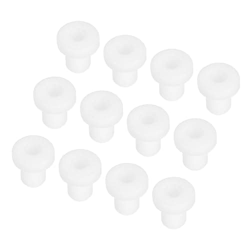 Image of sourcing map 15Pcs t Shape Rubber Grommet Mount Dia 3mm ID 1.5mm H 5mm White Seal Protection Cable Grommets Flexible for Cable Pipe