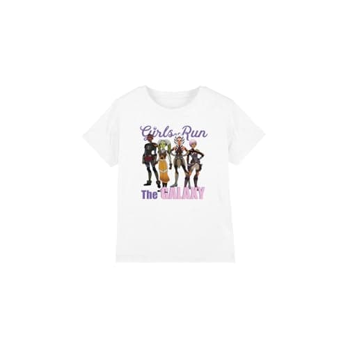 Image of Star Wars Ahsoka Galaxy Girls Ketsu Sabine Hera Unisex Kids T Shirt, White, 5-6 Years