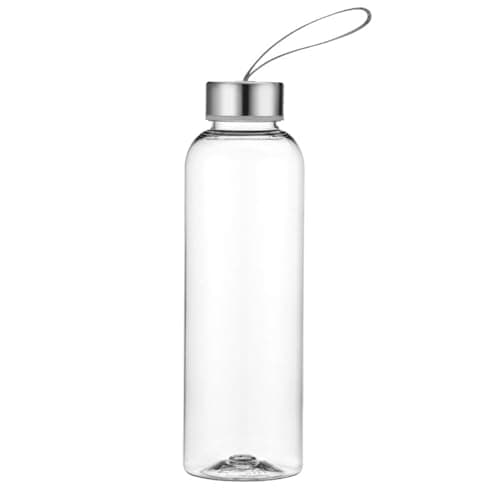 Image of Vllcsla Water Bottle Transparent Plastic 300ML/ 400ML/ 580ML, Leak-Proof & BPA Free Reusable Sports Bottle with Handle, No Straw, for Gym, Travel, Home, School, Office