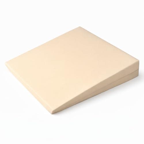 Image of Brillars 11 Degree Wedge Seat Pillow for Back Pain Relief & Posture Support – Ideal for Comfort During Long Sitting Periods – 37x37x9cm (Cream)