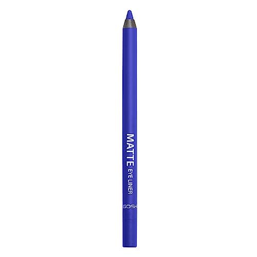 Image of GOSH Neon Blue Eyeliner Matte I Waterproof Eyeliner Pencil I Soft & Creamy for Easy Application I Highly Pigmented Eye Pencil I Longlasting & Transferproof I Vegan & Perfume-free I 008 Crazy Blue