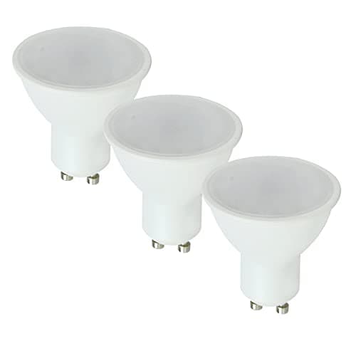 Image of MiniSun | Thermal Plastic 5W Energy Saving LED GU10 Frosted Lens Bulbs | LED Bulbs, Home Décor & Improvement Essential | Pack of 3 | 3000K Warm White
