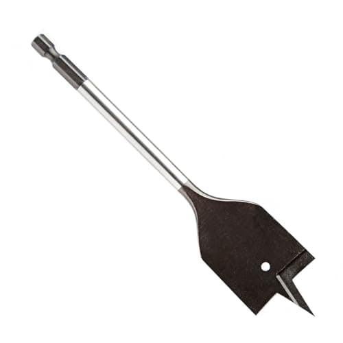 Image of Spade Drill Bit, 28 mm Feather, Flat blade Wood Hole Cutter, Woodworking Drilling Tool with 1/4 inch Hex Shank and Self-centering Tip for, Plywood, Plaster boars Chipboard 28 x 152 mm 1pcs