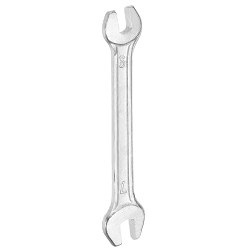 Image of sourcing map Double Open End Wrench 6mm x 7mm Metric 15 Degree Offset Angle Small Flat Head Wrench Galvanizing Open Ended Spanner for Automotive Repair Furniture Assembly
