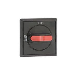 Image of ABB OHB Selector Handle, Rotary, Push Button, ON-NONE-ON, Black, For Use With OT16 - 125F Disconnector Switches