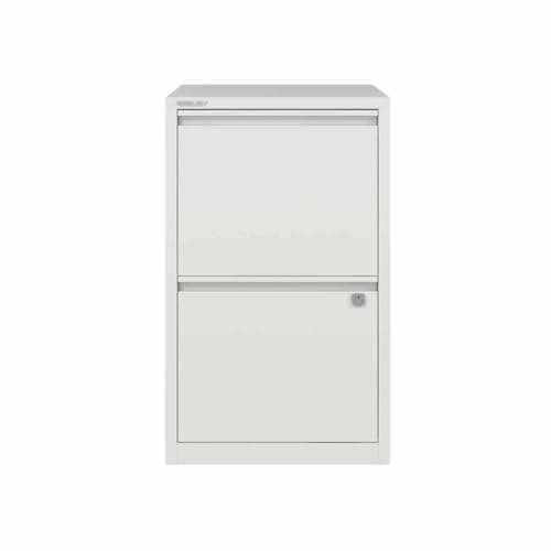 Image of Bisley A4 2 Drawer Flush Front Filing Cabinet - Color: white