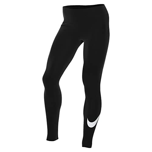 Image of Nike CZ8530-010 W NSW ESSNTL LGGNG Swoosh MR Leggings Womens Black/(White) M-T