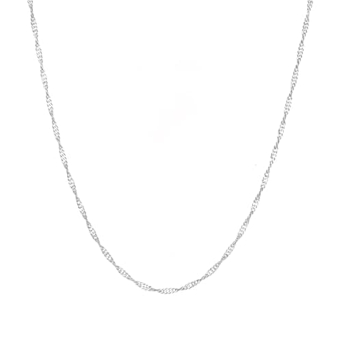 Image of HARJJME Singapore Twist Necklace Chain for Women - 925 Sterling Silver 14K Gold Plated Thin Necklaces | Waterproof & Non Tarnish | Simple Minimalist Jewelry Gift for Her