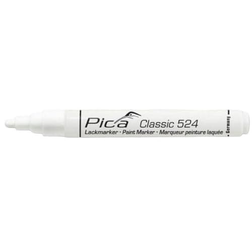 Image of Pica 524-52 Industrial Permanent Paint Marker White Round Tip 2-4mm Fast Drying