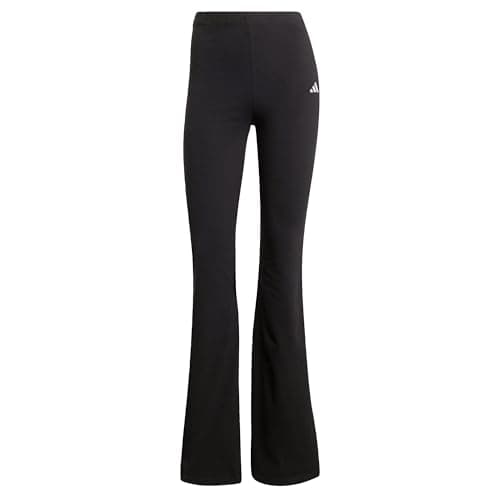 Image of adidas Women's Essentials Small Logo Flared Leggings, Black/White, M