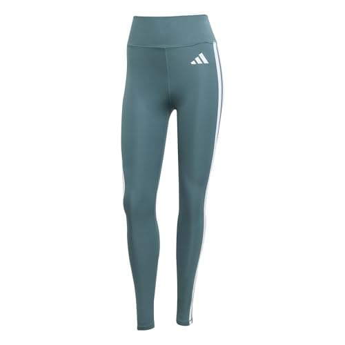 Image of adidas Women's Optime Essentials 3 Stripes 7/8 Leggings, preloved Teal/White, L