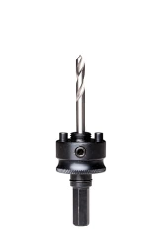 Image of Starrett A2 Hole Saws Arbor - 32-210mm Quick Hitch Screw Thread Hex Shank Arbor with 6.35mm High-Speed Steel Pilot Drill - Quick Change Mandrel