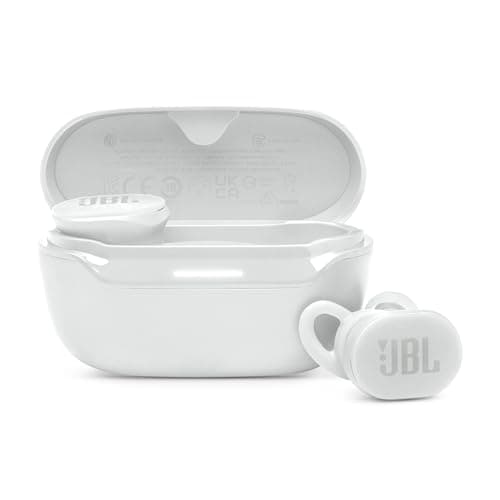 Image of JBL Endurance Race 2, True Wireless Bluetooth Earbuds, 48 Hour Battery Life, IP68 Waterproof and Dustproof, Noise Cancelling, JBL Pure Bass Sound, Smart Ambient Technology, Sports Mode, White