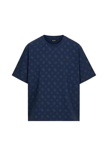 Image of GUESS Men's T-Shirt Short Sleeve Cotton Z6GI07K2852, blue, XL
