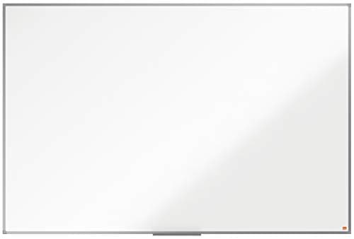 Image of Nobo Enamel Magnetic Whiteboard, 1800 x 1200mm, Aluminium Trim, Corner Wall Mounting, Includes Whiteboard Pen Tray, Essence Range, 180 x 120cm, White, 1915447