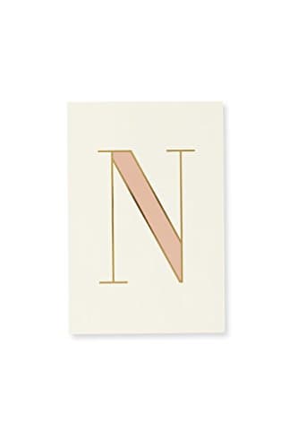 Image of Kate Spade New York Initial Notepad with 100 Pages, N (Yellow)