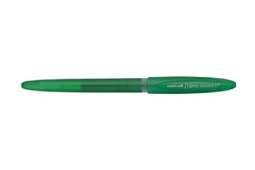 Image of Uni-ball UM170 SigNo Gelstick Rollerball Pen 0.7mm Tip 0.4mm Line Green Ref 9003003 [Pack 12]