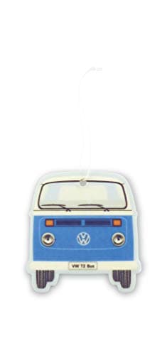 Image of BRISA VW Collection - Volkswagen Air Freshener, Room Freshener, Deodorizer for Cars T2 Bus Campervan Motif (Bus Front/Sport Fresh/Blue)