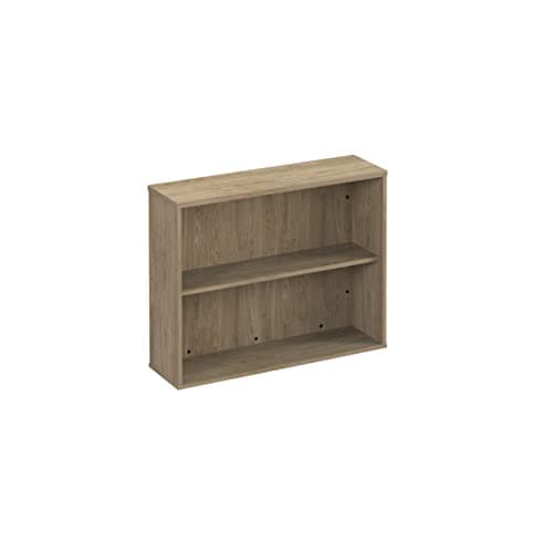 Image of Mr Office Anson executive surface mounted bookcase - barcelona walnut