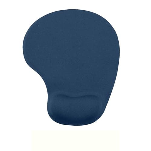 Image of Ergonomic Mouse Pad with Gel Wrist Support | Anti-Slip Comfort Mouse Mat, Washable & Durable Surface for PC, Laptop, Optical and Laser Mice (Navy Blue)