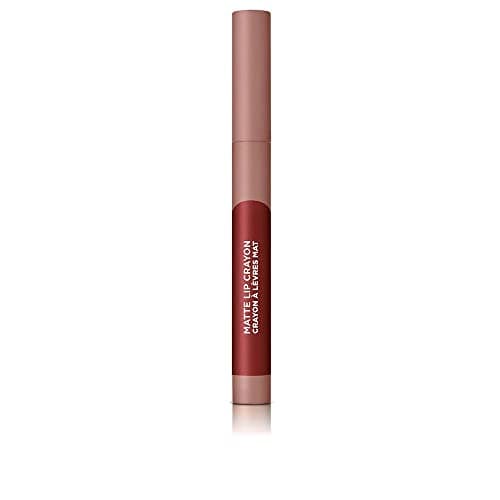 Image of L'Oreal Paris Plum Lipstick, Infallible Very Matte Lip Crayon, Smudge Proof, Enriched with Jojoba Oil and Vitamin E, Comfortable Lasting Feel, Shade: 112 Spice of Life