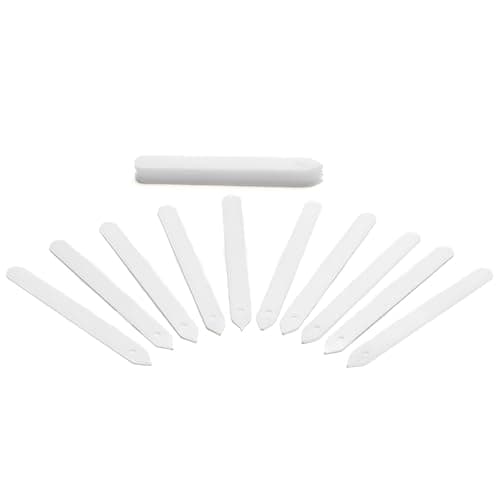 Image of EarlyGrow 10cm (4inch) Plastic Plant Labels, Pack of 50 Stick-in Reusable Garden Name Tags for Seed Sowing and Young Plants, Outdoor and Indoor Fruits, Flowers, Vegetable, Herbs - White