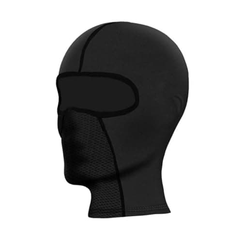 Image of Homaskylynn Windproof Full Face Mask Cover for Outdoor Sports Ice Silk Breathable Shiesty Cooling UV Protective Thin for Men Women(Black,Short Without Holes)