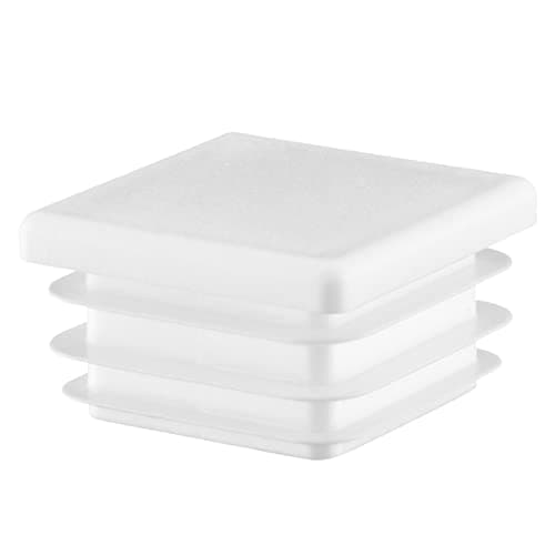 Image of Lamellar plugs End caps for square pipe 100x100 mm 10 pcs. White RAL 9010 Plastic End Caps 10x10 cm EMFA ®