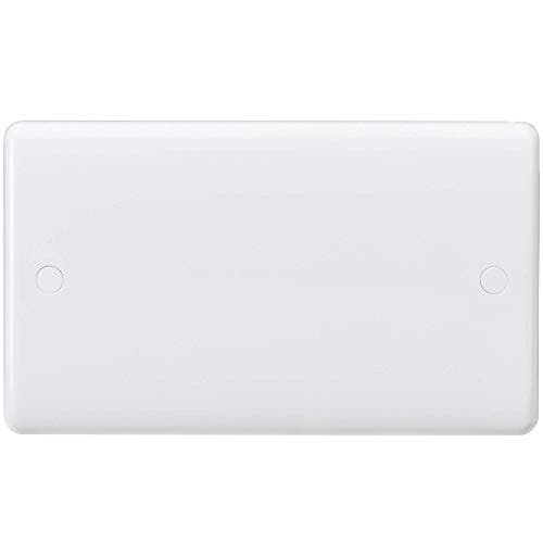 Image of Knightsbridge CU8360 Curved Edge 2 Gang Blanking Plate, White