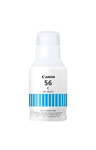 Image of Canon GI-56C Cyan Ink Bottle - Genuine Ink - Compatible with MAXIFY GX6050/GX6150/GX7050/GX7150/GX5050/GX3050/GX4050/GX6550/GX5550