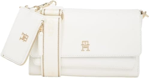 Image of Tommy Jeans Women’s Joy Wide Strap Crossbody Bag, White (Ecru), One Size