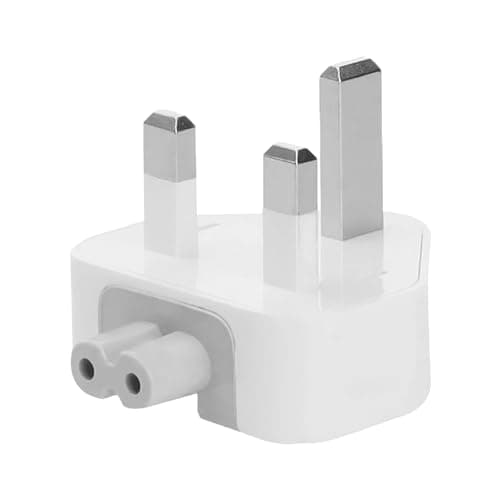 Image of Pence & Moon Collective 1 Pcs UK 3-Pin AC Power Adapter Wall Plug, Compatible with iPhone14 charger MacBook Pro Air Mac iBook iPad and More (White)